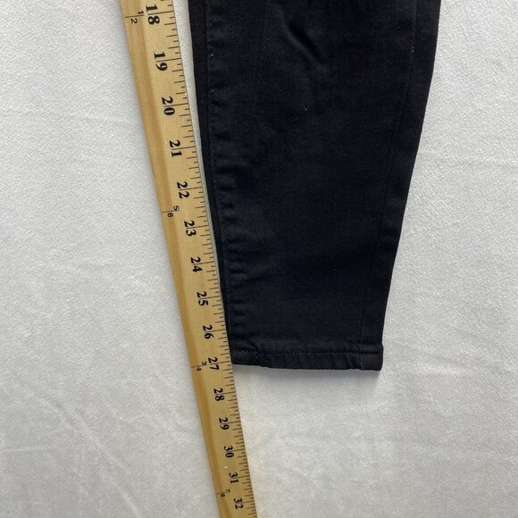 ALLABREVE High-Rise Ripped Skinny Denim Jeans Women Medium Black Stretch New - Picture 4 of 12